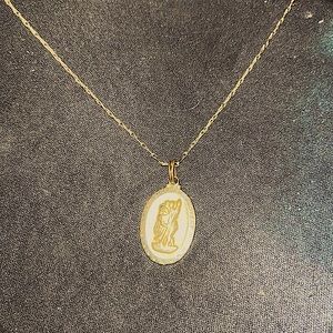 14k Gold St.Christopher pendant and gold necklace